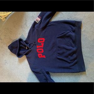 Polo Men’s Blue Fleece Hoodie Size XL